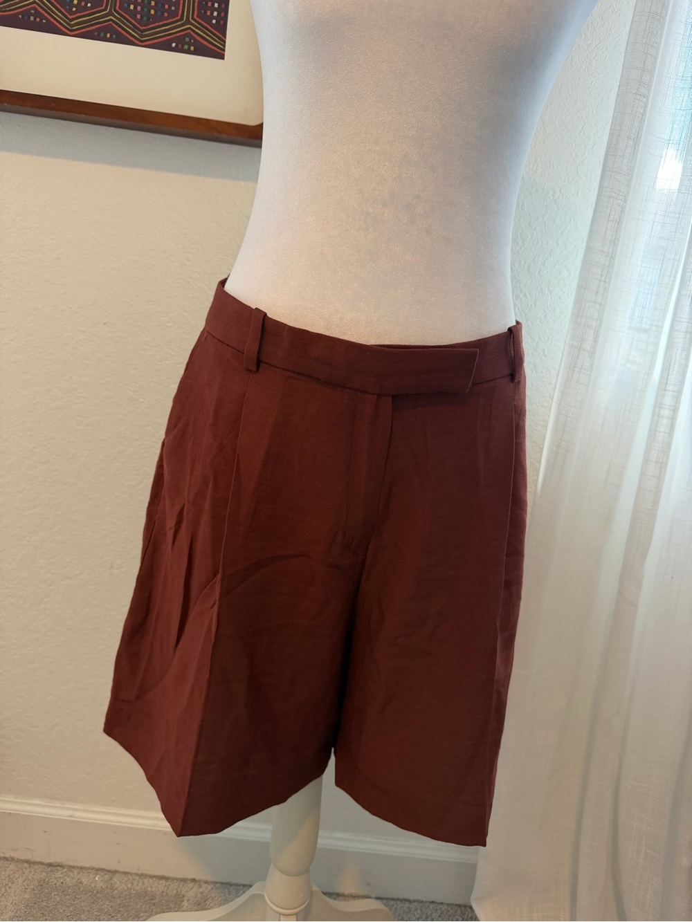 Women's Tailored Shorts - Rust Brown